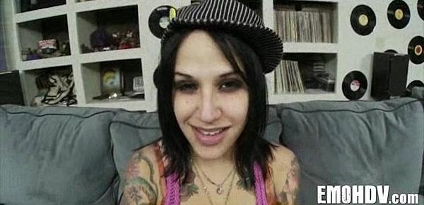Goth emo angel with tattoos 190